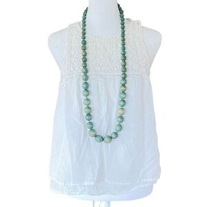 Forever 21 White Lace Tank Top Boho Cottagecore Babydoll Flowy Medium